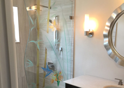 Etched-Shower-Doors-Painted