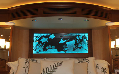 New Marlow Yacht Owners Enjoy Radiance of Illuminated Art Glass Etching