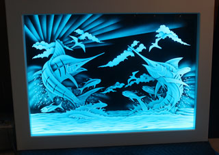 Custom Glass Etching With LED Lights Becomes Spectacular